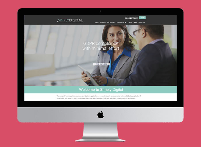 Web design for Simply Digital